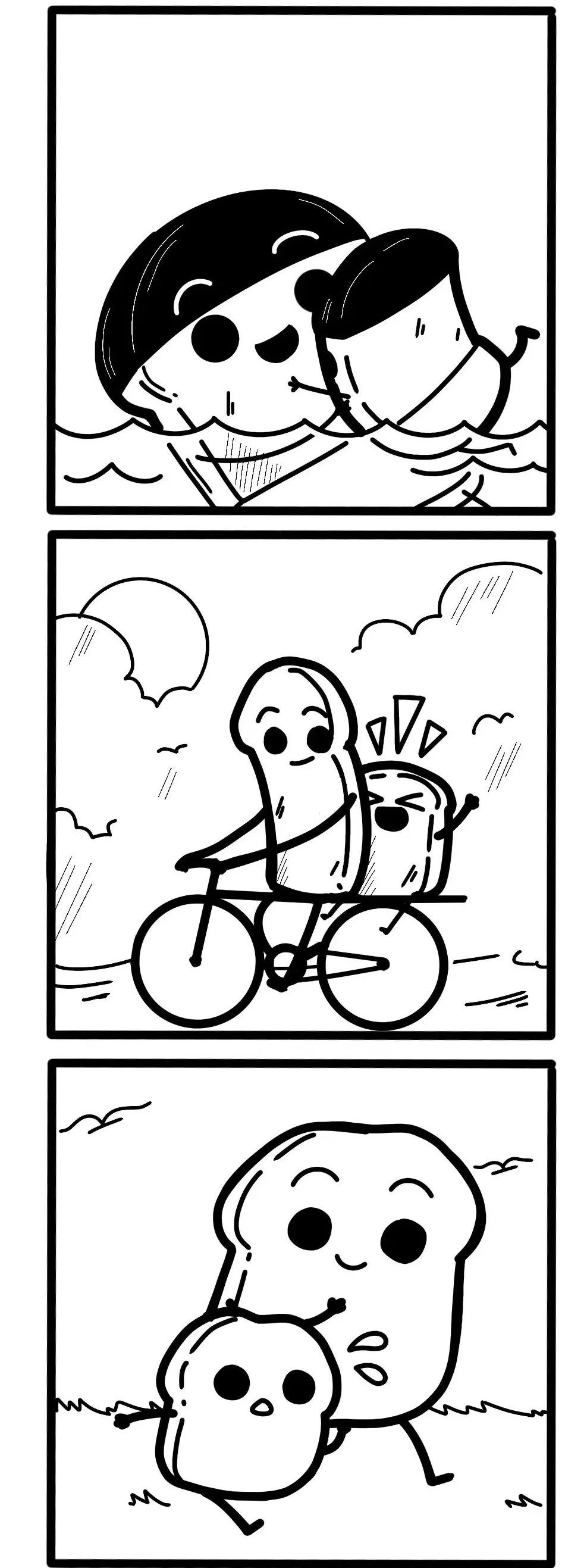 苗浩衣服左侧的漫画。