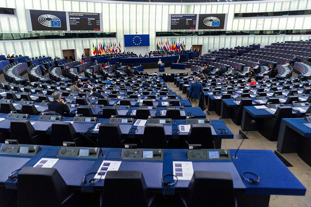 当地时间2022年5月4日，法国斯特拉斯堡，欧盟委员会大厅。图自人民视觉
