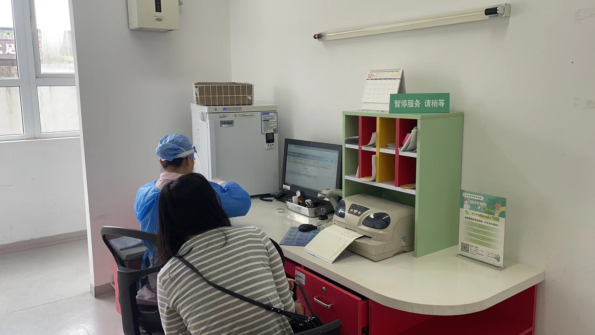 5月23日,上海闵行区颛桥社区卫生服务中心恢复免疫接种门诊。本文图均为受访者 供图