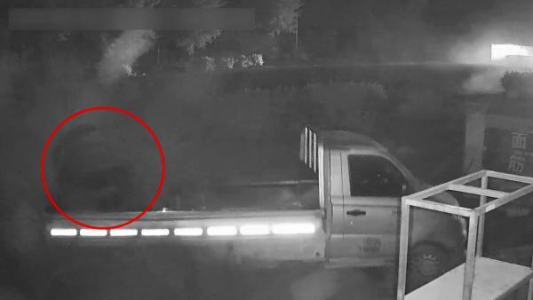 货车轮胎“从天而降”砸中小卡车，车主看监控惊出冷汗