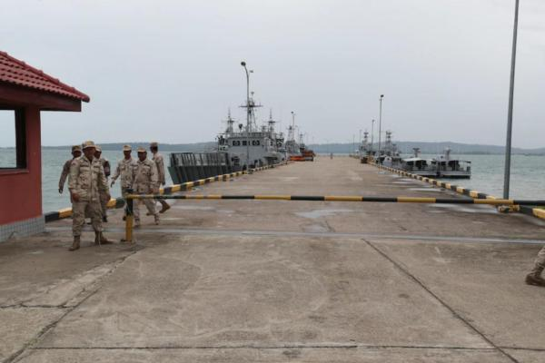 驻扎在云壤海军基地的柬埔寨海军陆战队 图源：社交媒体