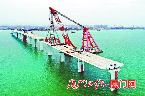 海上拼积木翔安大桥跨海段进入拼装模式