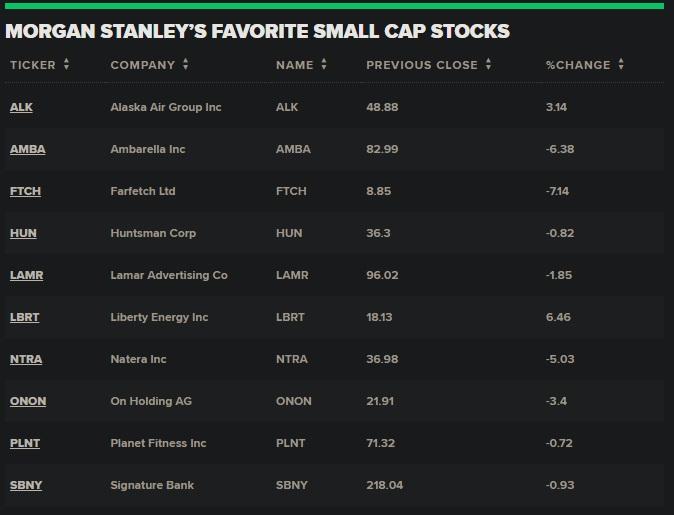 大盘股看烦了?摩根士丹利认为这些小盘股将跑赢大盘休闲区蓝鸢梦想 - Www.slyday.coM 大盘股看烦了?摩根士丹利认为这些小盘股将跑赢大盘休闲区蓝鸢梦想 - Www.slyday.coM