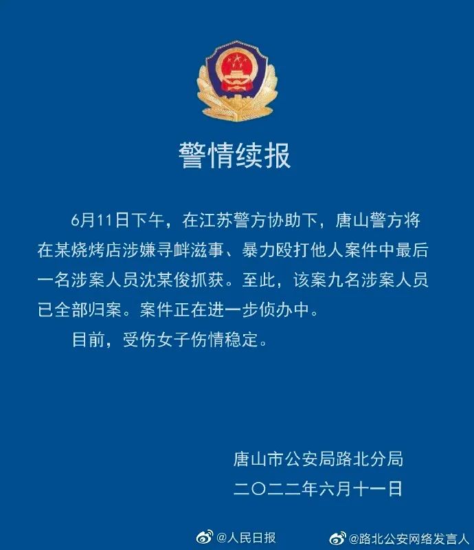 【财闻联播】唐山警方最新通报!9人全部落网,受伤女子伤情稳定!北京涉酒吧疫情已有69人感染,涉15区域休闲区蓝鸢梦想 - Www.slyday.coM 【财闻联播】唐山警方最新通报!9人全部落网,受伤女子伤情稳定!北京涉酒吧疫情已有69人感染,涉15区域休闲区蓝鸢梦想 - Www.slyday.coM