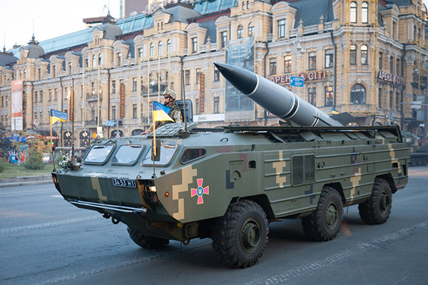 乌克兰装备的“圆点”-U战术弹道导弹。