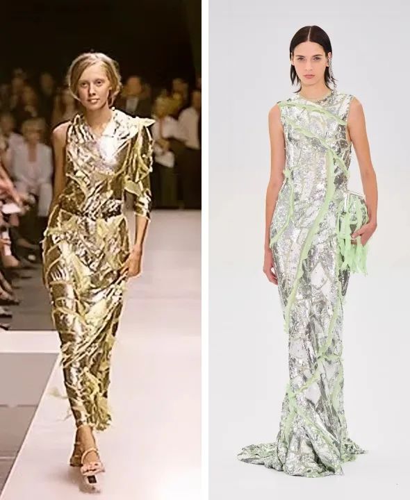 左:Fendi Spring 2000 Ready-to-Wear;右:Fendi Fall 2022 Couture