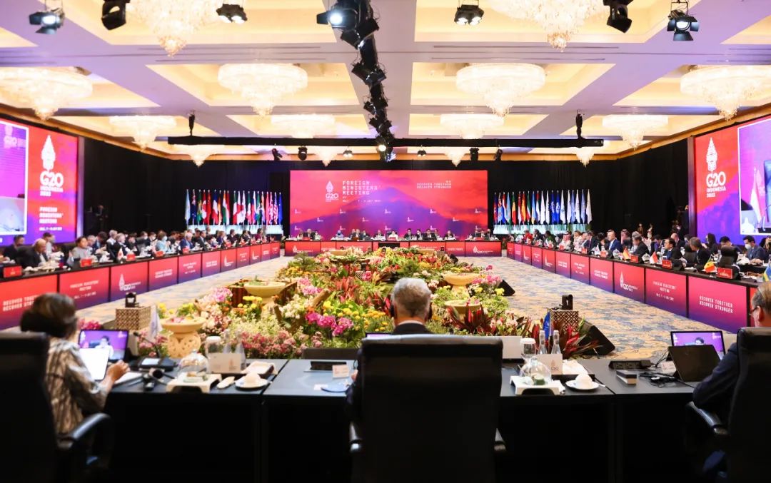 ▲二十国集团外长会议7日在印度尼西亚巴厘岛举行（俄罗斯卫星社）