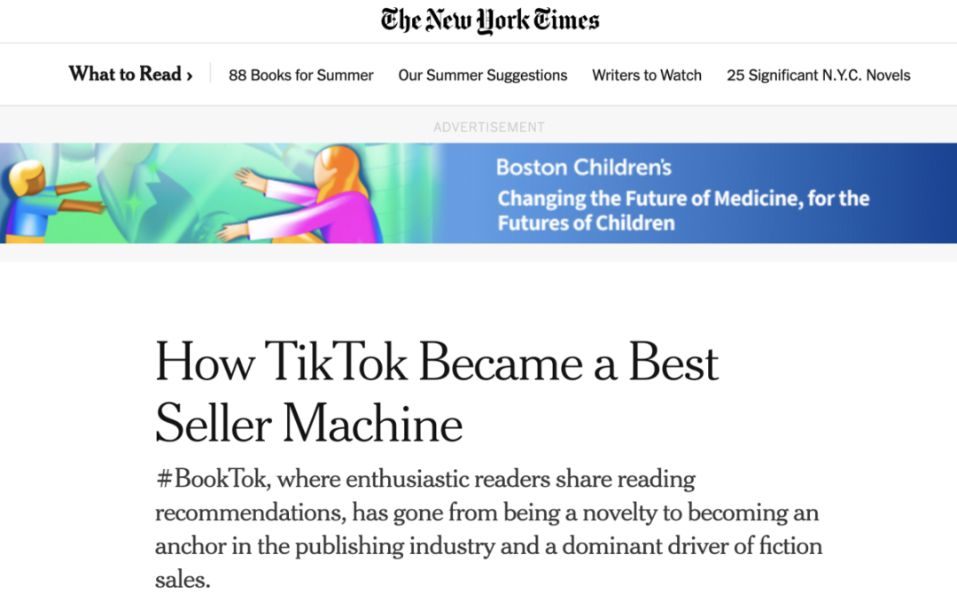《纽约时报》：TikTok如何成为畅销书神器|畅销书