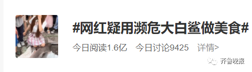 百万粉丝网红用濒危鲨鱼做美食?警方介入,当事人回应休闲区蓝鸢梦想 - Www.slyday.coM 百万粉丝网红用濒危鲨鱼做美食?警方介入,当事人回应休闲区蓝鸢梦想 - Www.slyday.coM