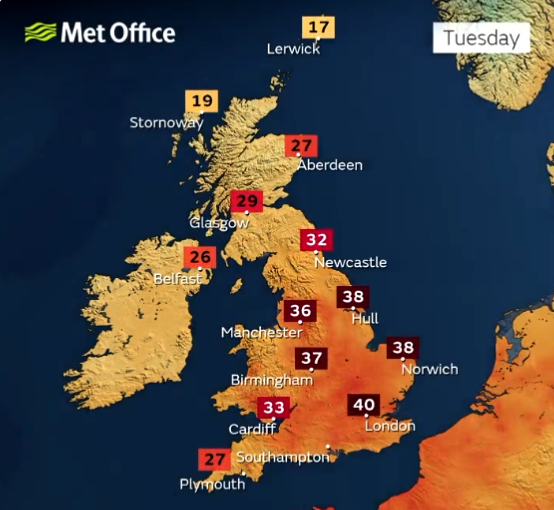 英国极端高温提前30年？