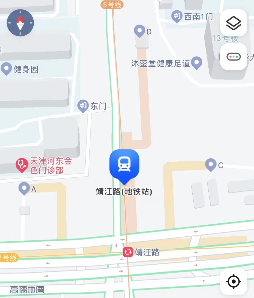 靖江路站现有出入口