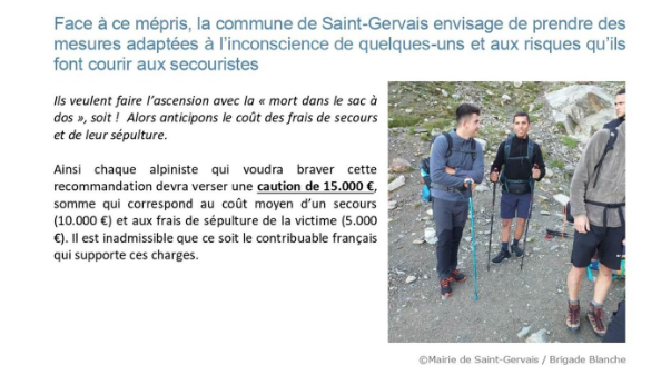 《《苹果imtoken下载》想从法国攀登勃朗峰？法国市长提议：先交10万救援和葬礼押金》