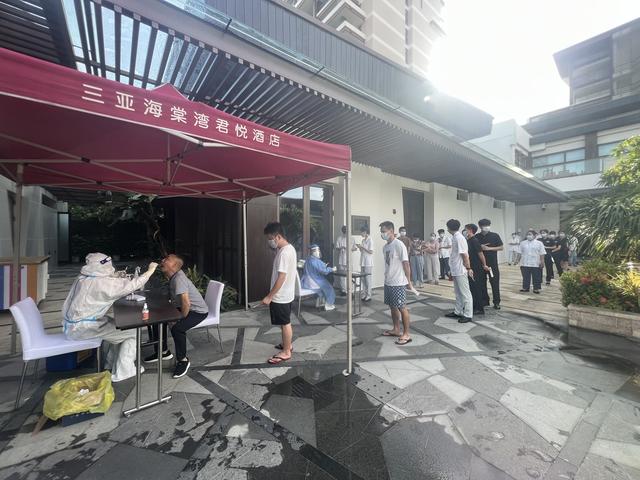 陳熙所在酒店進行核酸檢測 受訪者供圖