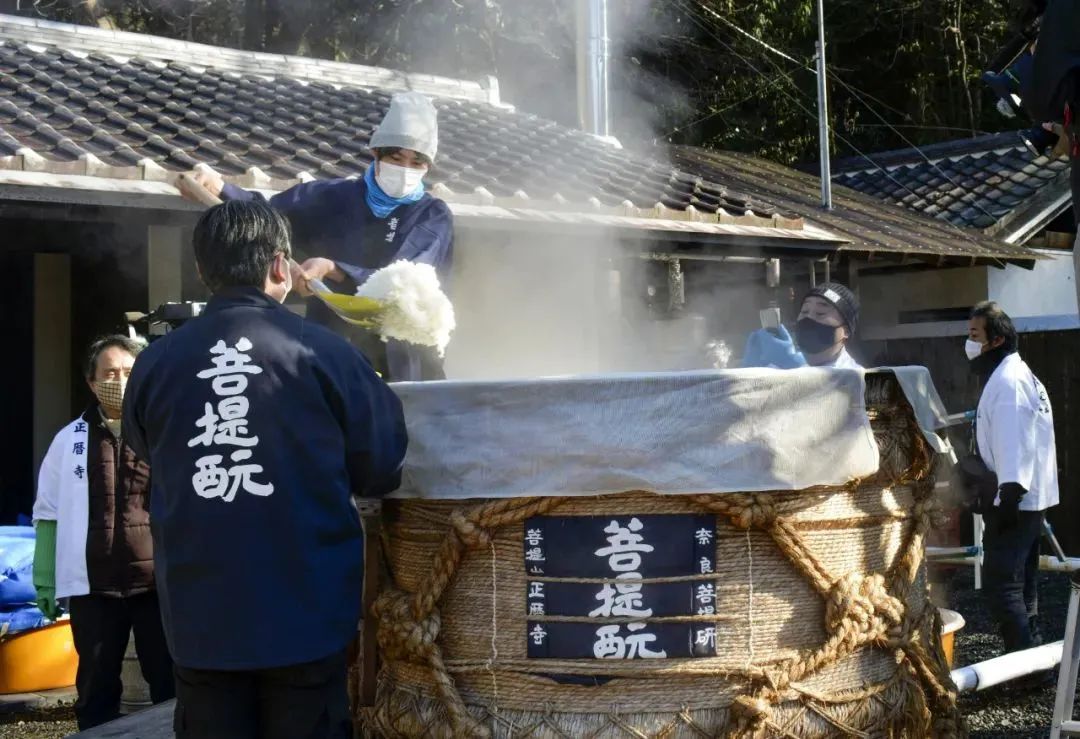 ▲当地时间2022年1月9日，日本奈良，正暦寺举行清酒节。图/IC photo