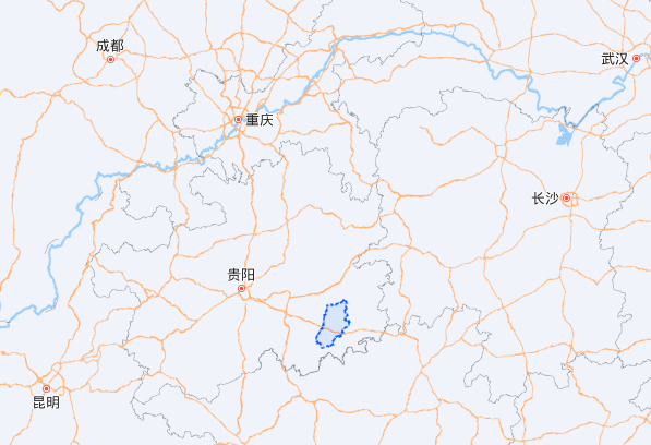 貴州榕江縣位置示意，圖源：百度地圖