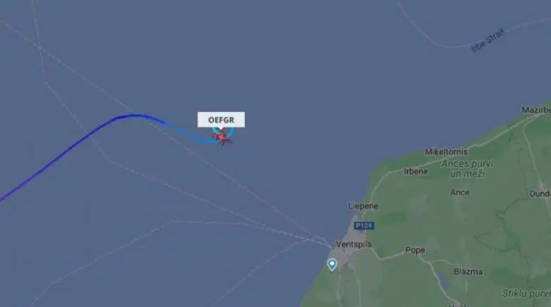 飞机坠毁时的最后位置