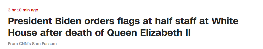 快讯!白宫:拜登下令降半旗纪念英国女王伊丽莎白二世休闲区蓝鸢梦想 - Www.slyday.coM 快讯!白宫:拜登下令降半旗纪念英国女王伊丽莎白二世休闲区蓝鸢梦想 - Www.slyday.coM