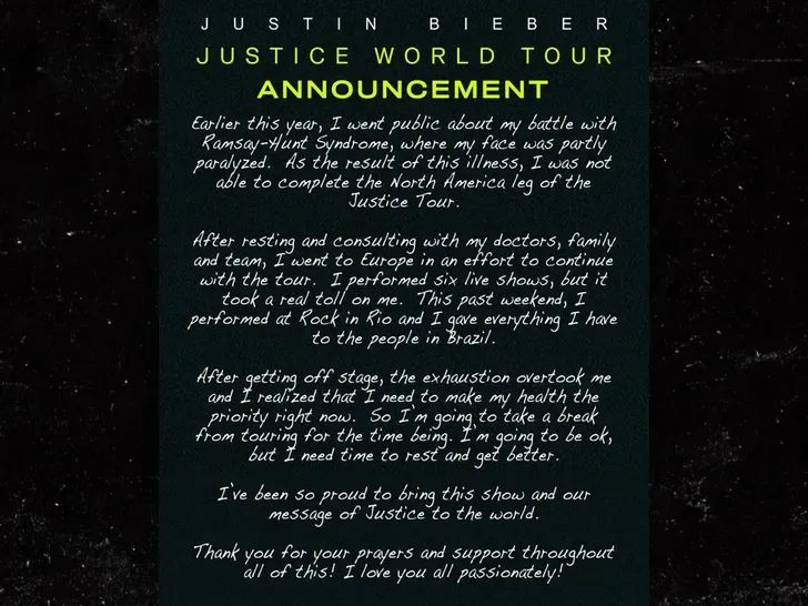 贾斯汀·比伯Justin Bieber面瘫后,巡回演唱会又暂停了!休闲区蓝鸢梦想 - Www.slyday.coM 贾斯汀·比伯Justin Bieber面瘫后,巡回演唱会又暂停了!休闲区蓝鸢梦想 - Www.slyday.coM