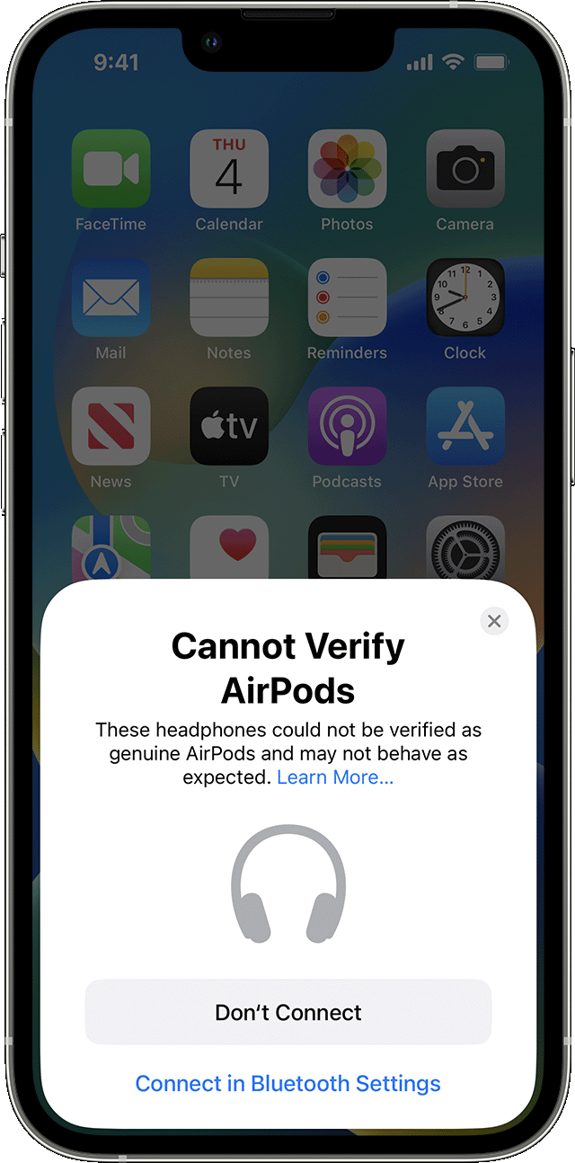 苹果iOS 16已支持检测假冒AirPods，iPhone弹窗提醒不要连接|AirPods|iPhone插图
