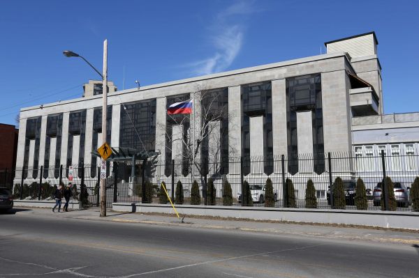 俄罗斯驻渥太华大使馆（法新社）