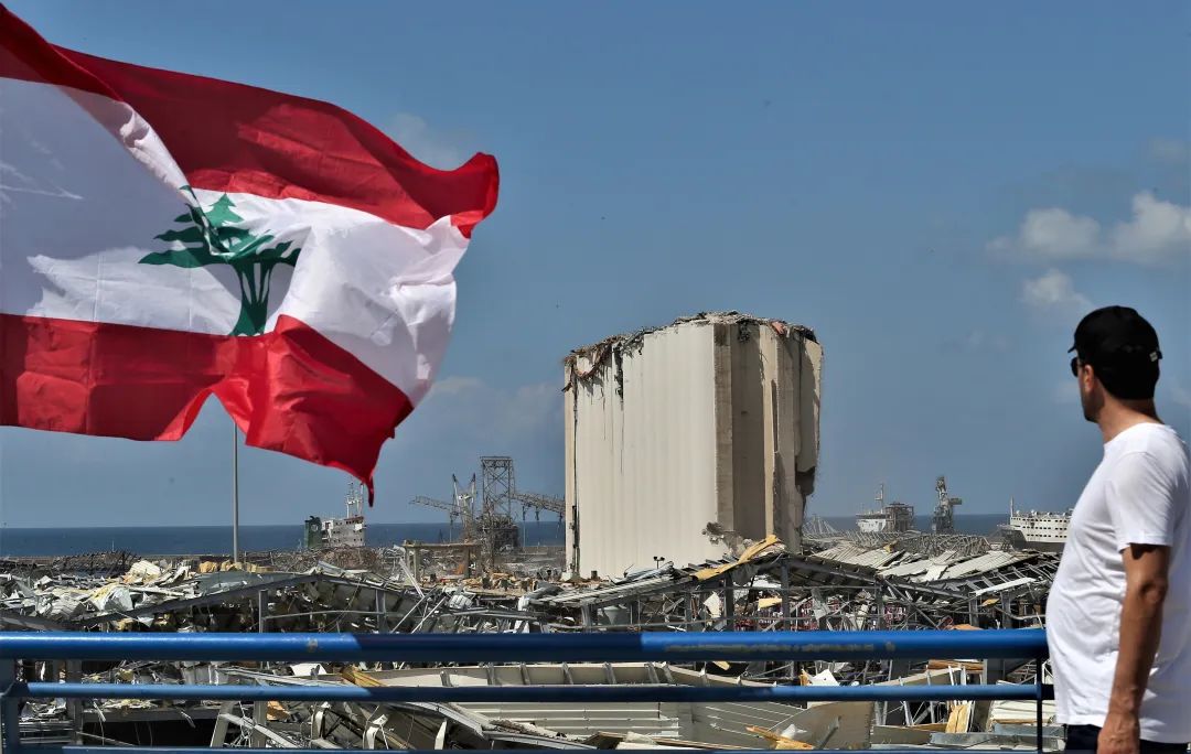 ▲当地时间2020年8月9日，黎巴嫩贝鲁特港口，大爆炸发生后第五天的场景。图/IC photo