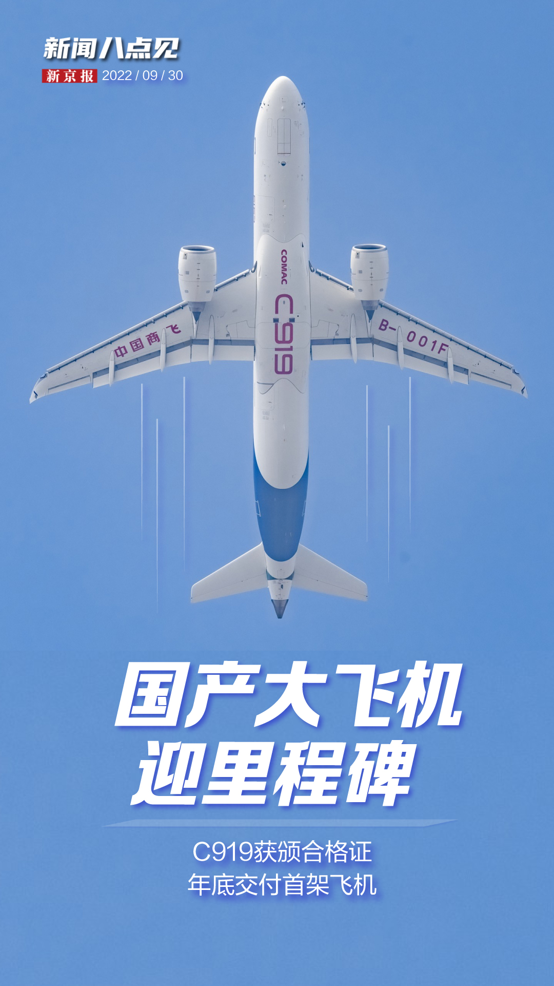 新闻8点见丨国产大飞机迎里程碑,C919已取证将于年底交付休闲区蓝鸢梦想 - Www.slyday.coM 新闻8点见丨国产大飞机迎里程碑,C919已取证将于年底交付休闲区蓝鸢梦想 - Www.slyday.coM