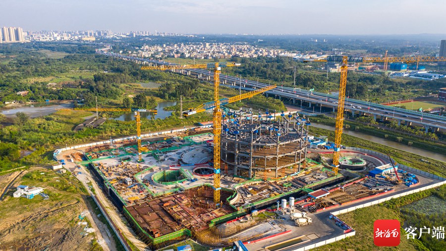 瞰海南 | 海南科技馆拔地而起 项目建设加速推进|海南|科技馆|刘洋_新浪新闻
