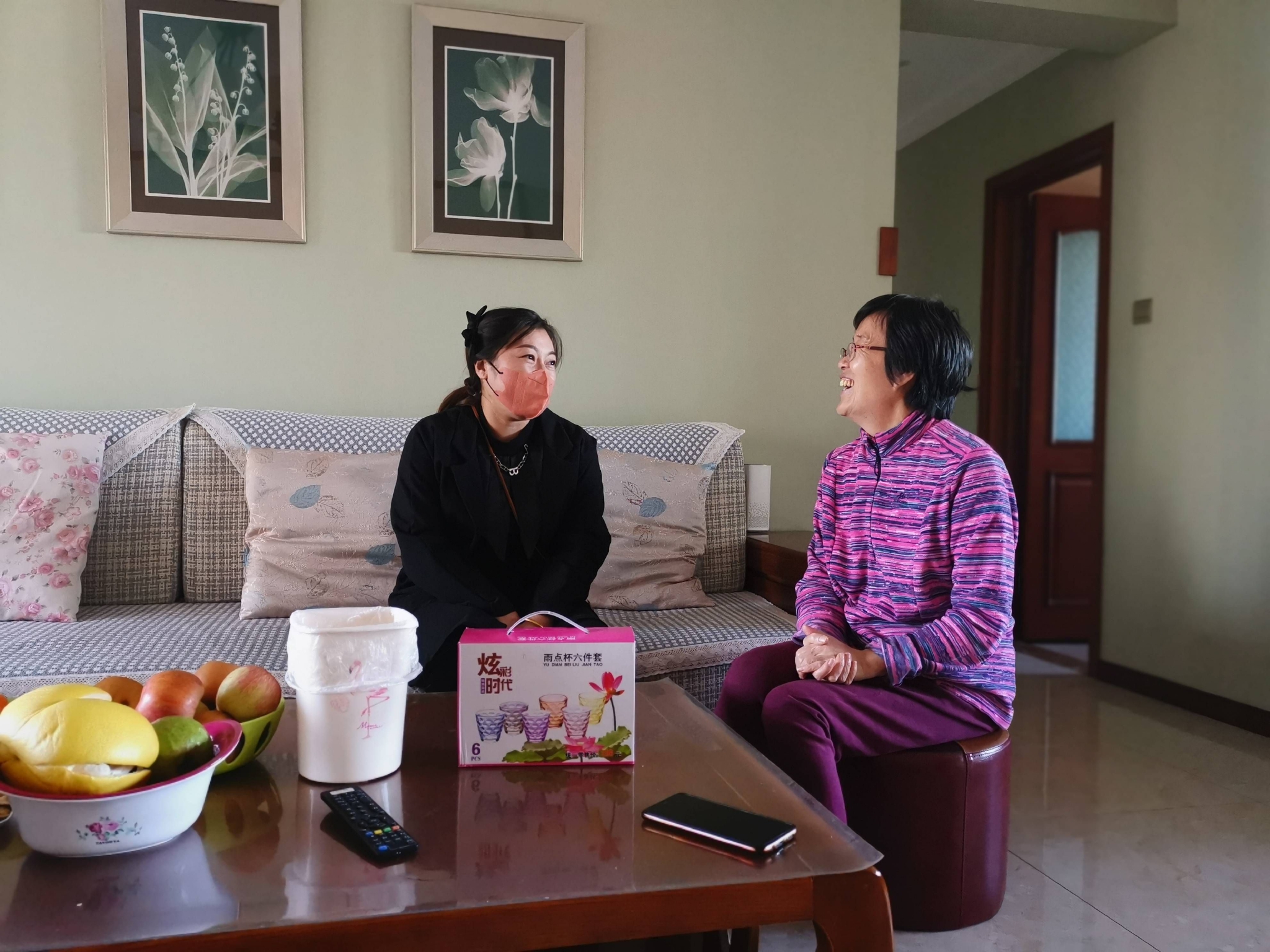 文明实践在烟台|芝罘区中台社区走访残疾人家庭|烟台市|芝罘区|志愿者