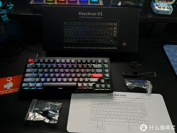 2022机械键盘推荐,双十一有哪些机械键盘值得买?Keychron-V1黑透75配列有线机械键盘实测|keychron|键帽|材质|卡片|卫星 ...