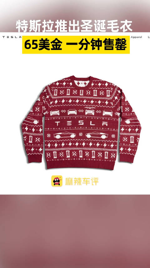 特斯拉推出圣诞毛衣一分钟售罄