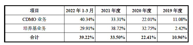 迈百瑞对不同业务毛利率情况,图片来自招股书