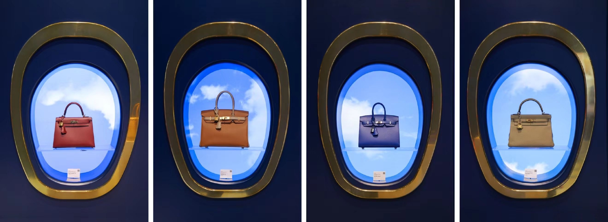 蘇富比Buy Now於進博會現場展示十五隻珍品收藏級手袋。 受訪者供圖