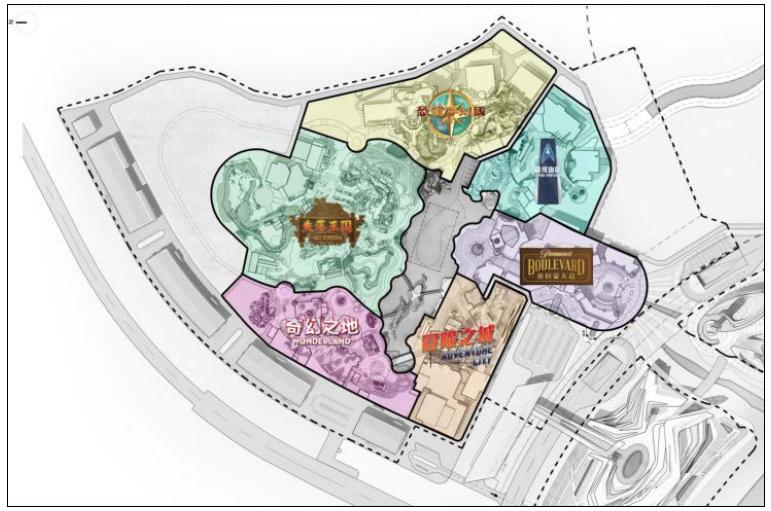 滇池旅游•派拉蒙昆明国际度假区项目平面分区图