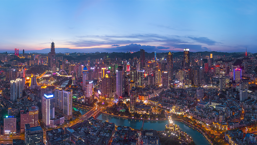 贵州省会贵阳市夜景 贵阳市人民政府官网 图