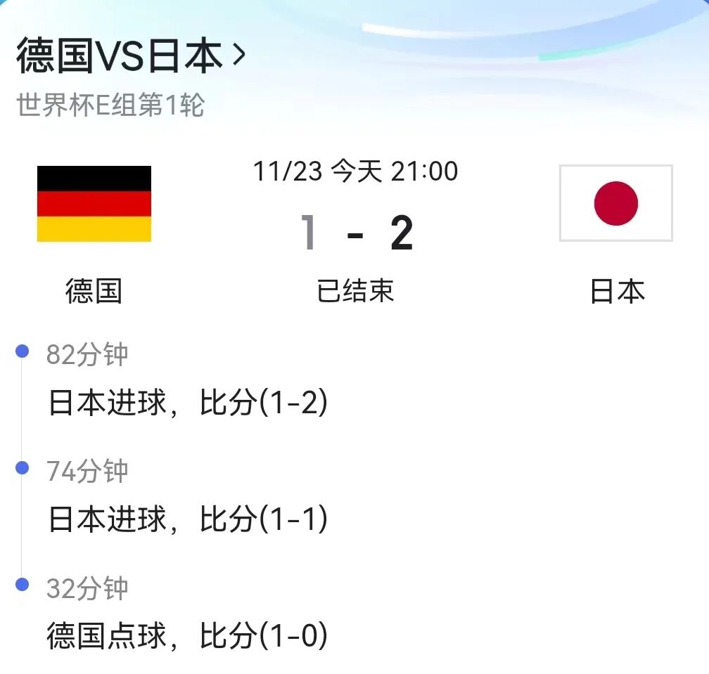 德国vs日本直播（德国队遭日本队逆转，会连续两届止步小组赛吗？）
