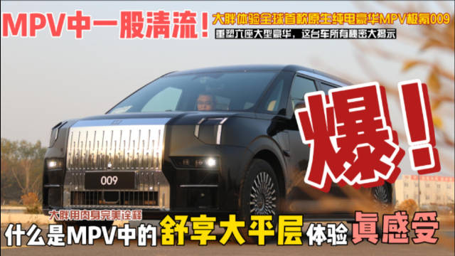 大胖初体验MPV中的豪享大平层极氪009