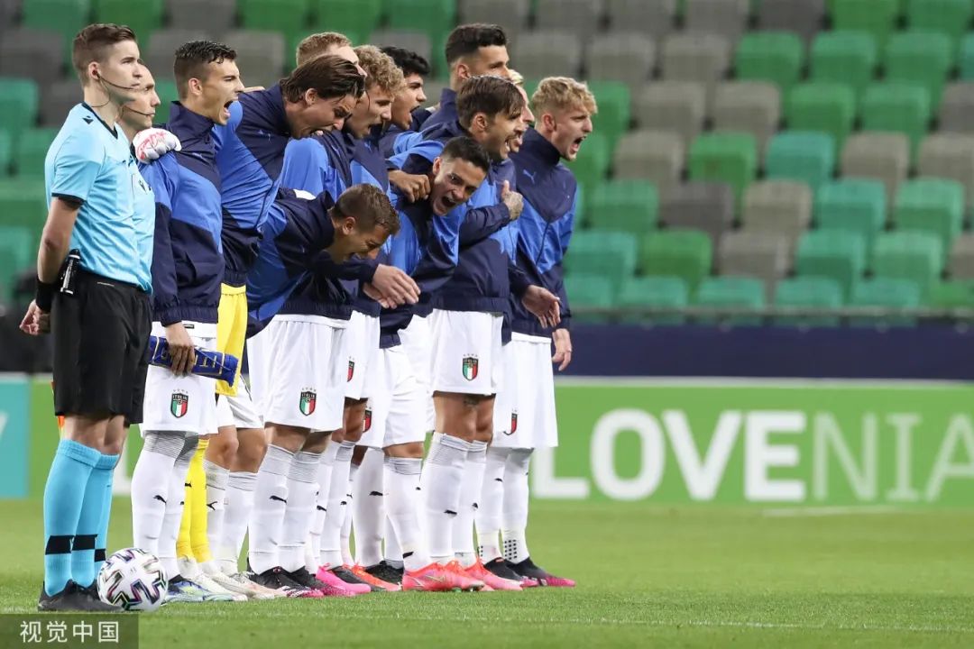  意大利U21足球队参加2020/2021欧青赛。/视觉中国