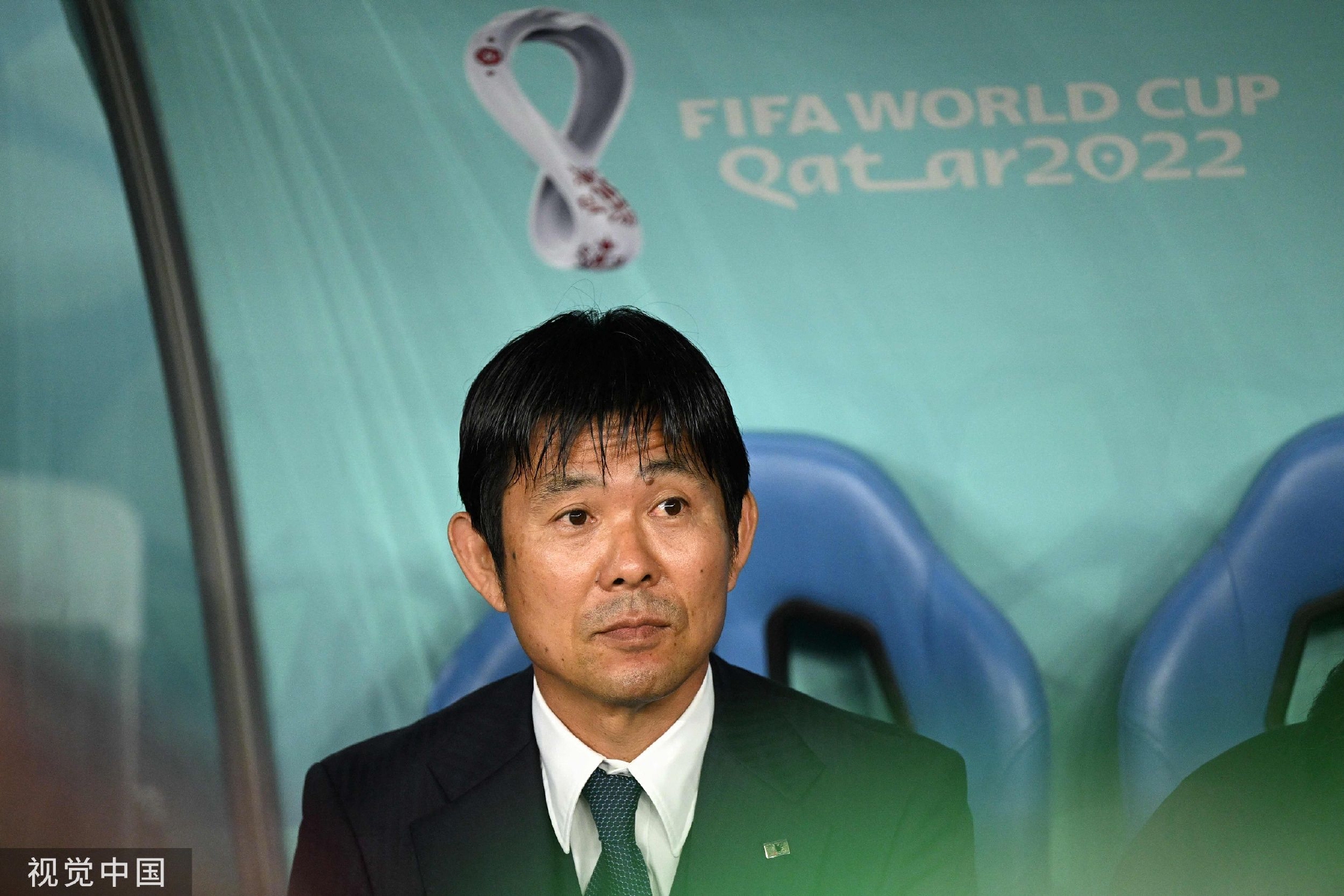 此前饱受争议的森保一，在本届世界杯上带领日本打得可圈可点。