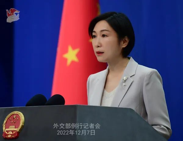 外交部发言人毛宁 图源:外交部网站