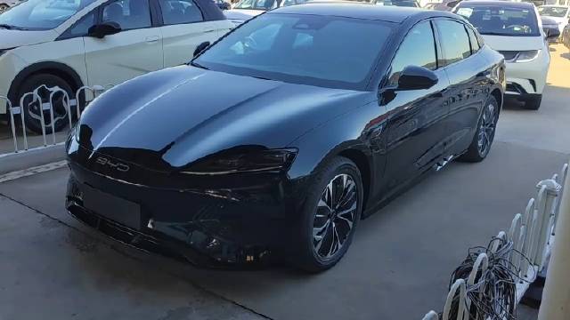 比亚迪海豹 黑外黑内 上牌前最帅时候！