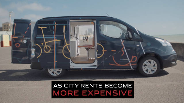 五六年前的日产e-NV200 WORKSPACe概念车宣传片……