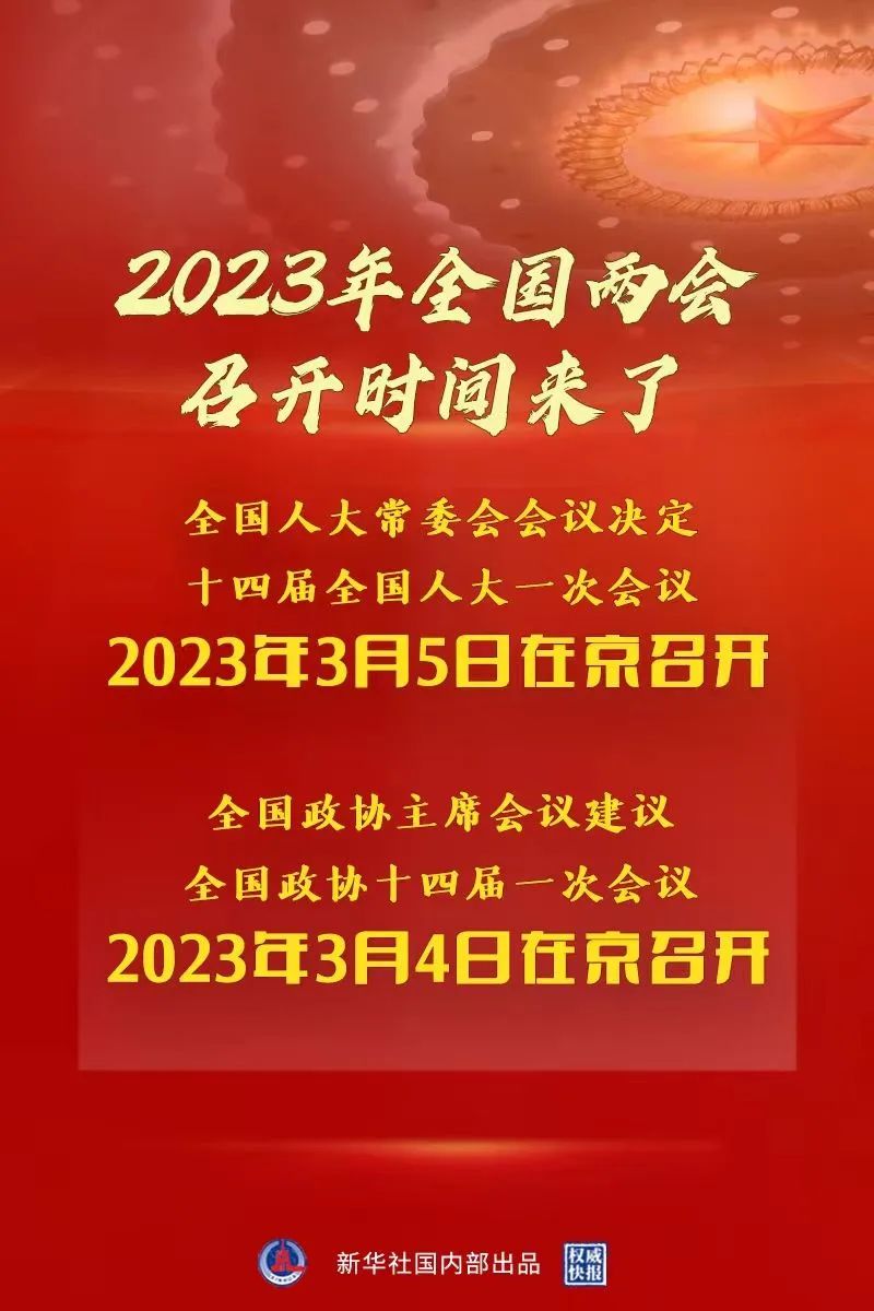 imtoken2022官网版|2023年全国两会召开时间，来了！