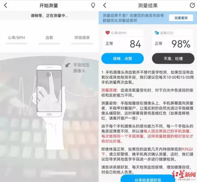 手机App测血氧突然火了!这些办法真的靠谱吗?专家介绍原理,并提醒注意事项→ 手机App测血氧突然火了!这些办法真的靠谱吗?专家介绍原理,并提醒注意事项→