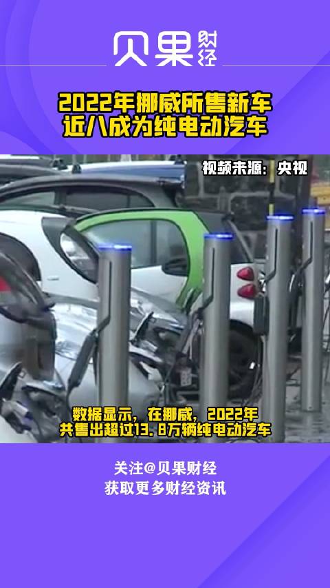 2022年挪威所售新车近八成为纯电动汽车