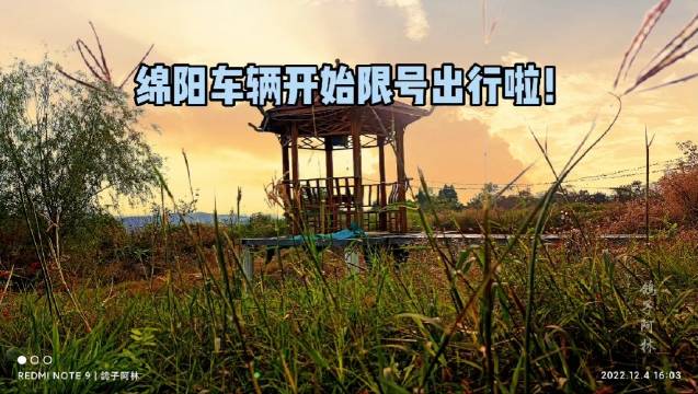 绵阳明天（1.12）开始执行车辆限号出啦！