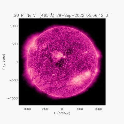 △图2 SUTRI在2022年9月29日观测到的太阳活动图(图片由SUTRI科学团队提供)