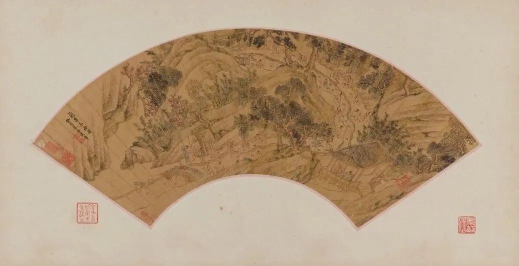 明王建章 兰亭春禊图扇面 东京国立博物馆藏 展期:2023年3月14日-4月23日