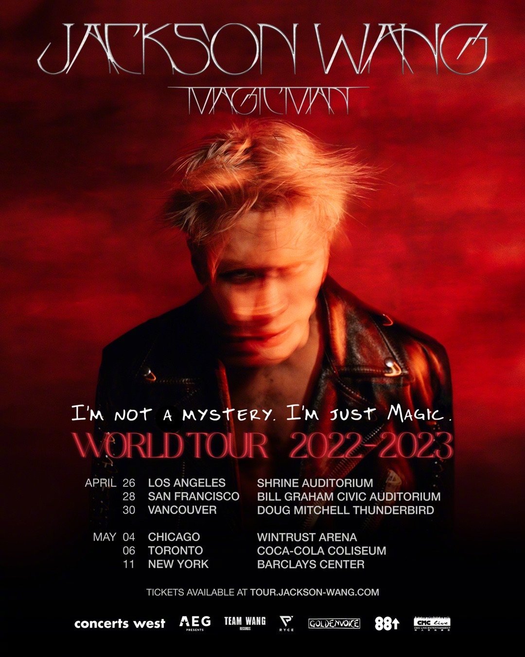 MAGIC MAN WORLD TOUR 今日官宣北美站，继<a href=