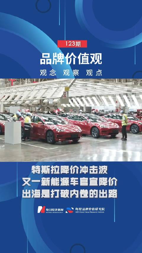 每经《品牌价值观》123期｜特斯拉降价冲击波，又一新能源车官宣降价：出海是打破内卷的出路