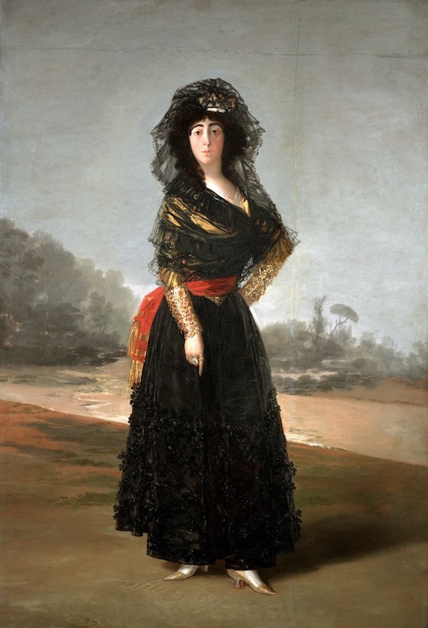 戈雅《阿尔巴公爵夫人(Duchess of Alba)肖像》，1797年